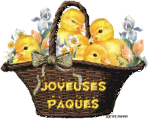 Gif animé Joyeuses Pâques poussins